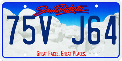 SD license plate 75VJ64