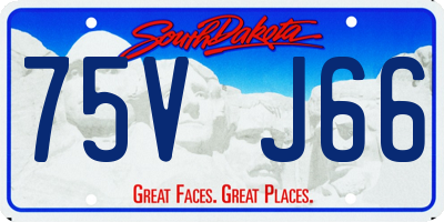 SD license plate 75VJ66
