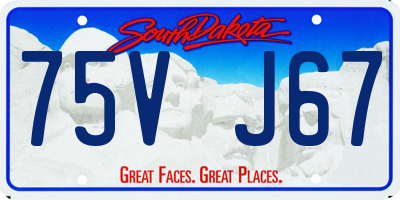SD license plate 75VJ67