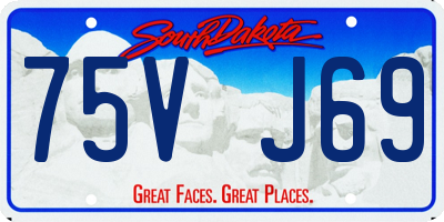 SD license plate 75VJ69