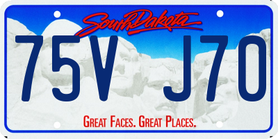 SD license plate 75VJ70