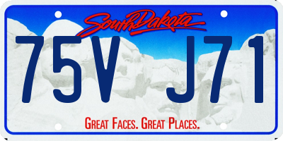 SD license plate 75VJ71