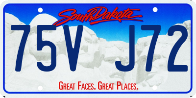 SD license plate 75VJ72