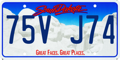 SD license plate 75VJ74