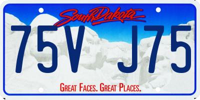 SD license plate 75VJ75
