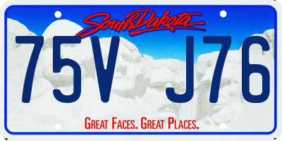 SD license plate 75VJ76