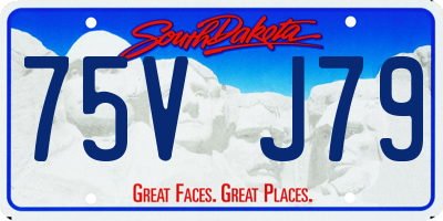 SD license plate 75VJ79