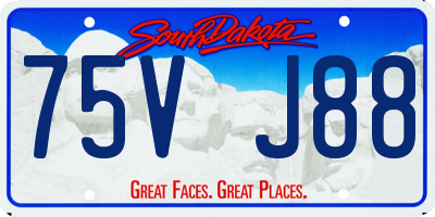 SD license plate 75VJ88