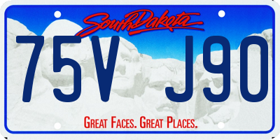 SD license plate 75VJ90