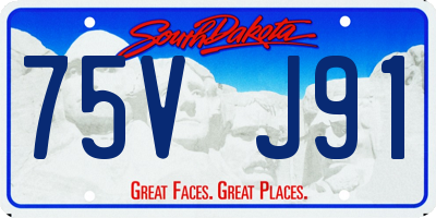 SD license plate 75VJ91