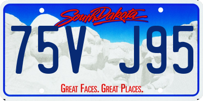 SD license plate 75VJ95