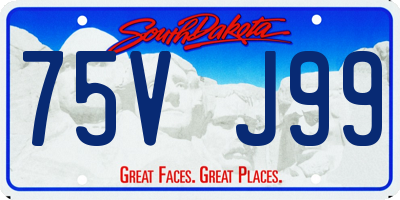 SD license plate 75VJ99