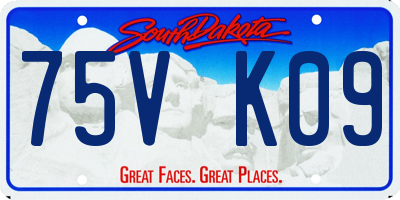 SD license plate 75VK09