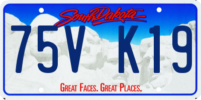 SD license plate 75VK19