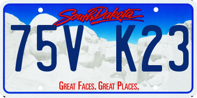 SD license plate 75VK23