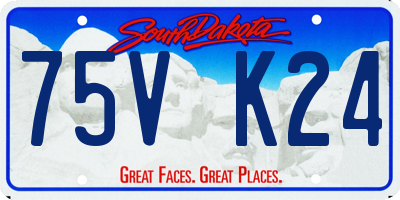 SD license plate 75VK24