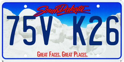 SD license plate 75VK26