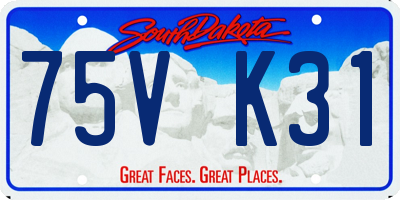 SD license plate 75VK31