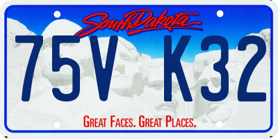 SD license plate 75VK32