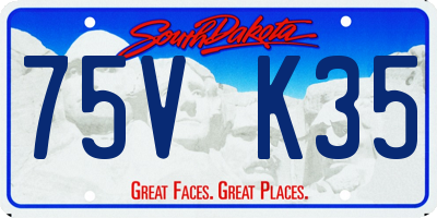 SD license plate 75VK35