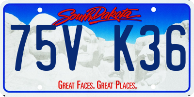 SD license plate 75VK36