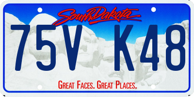 SD license plate 75VK48