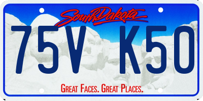 SD license plate 75VK50