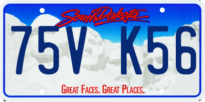SD license plate 75VK56
