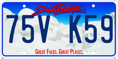 SD license plate 75VK59
