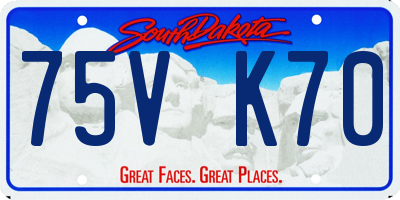 SD license plate 75VK70