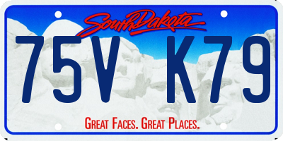 SD license plate 75VK79