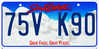 SD license plate 75VK90