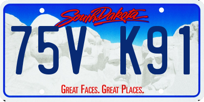 SD license plate 75VK91