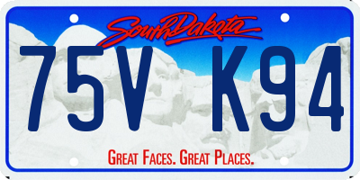SD license plate 75VK94