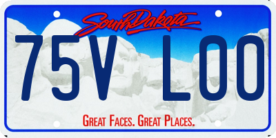SD license plate 75VL00