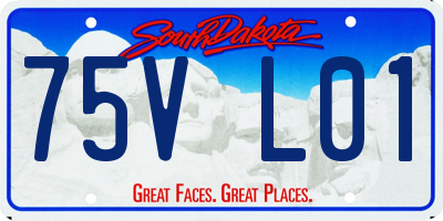 SD license plate 75VL01