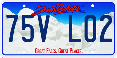 SD license plate 75VL02