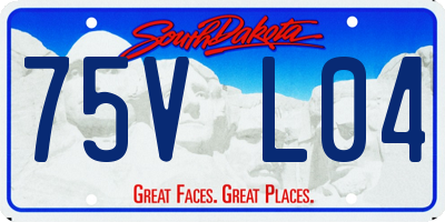 SD license plate 75VL04