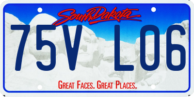SD license plate 75VL06