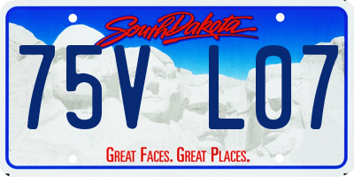 SD license plate 75VL07