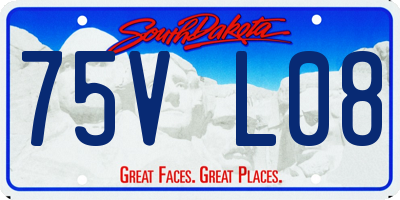 SD license plate 75VL08