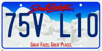 SD license plate 75VL10