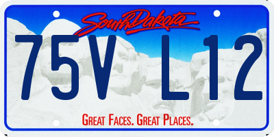 SD license plate 75VL12