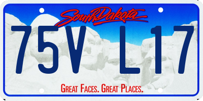 SD license plate 75VL17