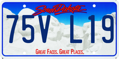 SD license plate 75VL19
