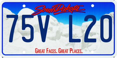 SD license plate 75VL20