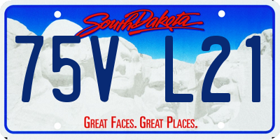 SD license plate 75VL21