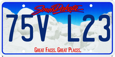 SD license plate 75VL23