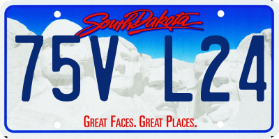 SD license plate 75VL24