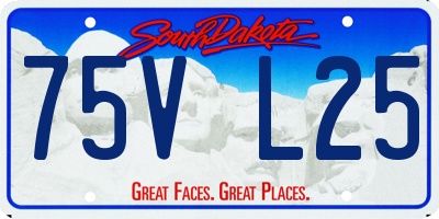 SD license plate 75VL25